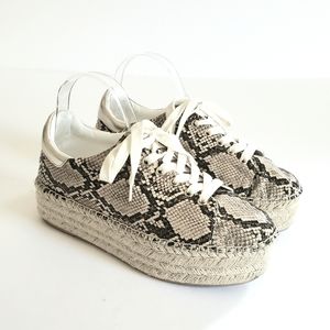 Steve Madden snake espadrille platforms sz 8.5
